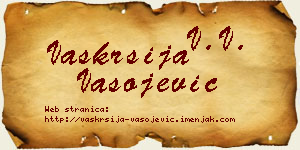Vaskrsija Vasojević vizit kartica
